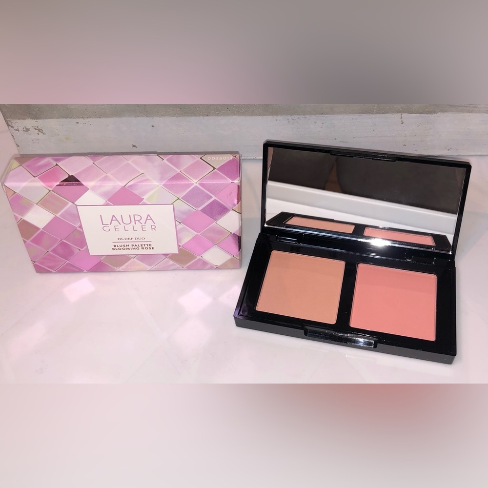 BNIB Laura Geller Hi-Def Duo Blush Palette - Blooming Rose - Picture 6 of 7